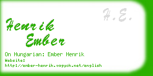 henrik ember business card